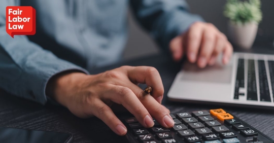 employee counting his wage